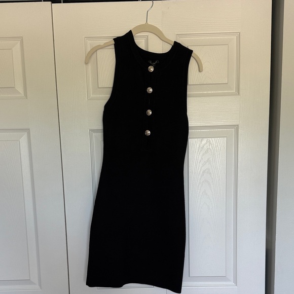 Dynamite Black Button-Up Mini Dress - Picture 1 of 1